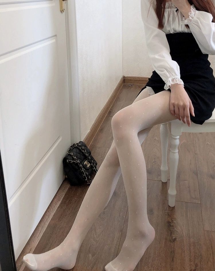 爱心蝴蝶结圆点连裤丝袜超薄黑丝